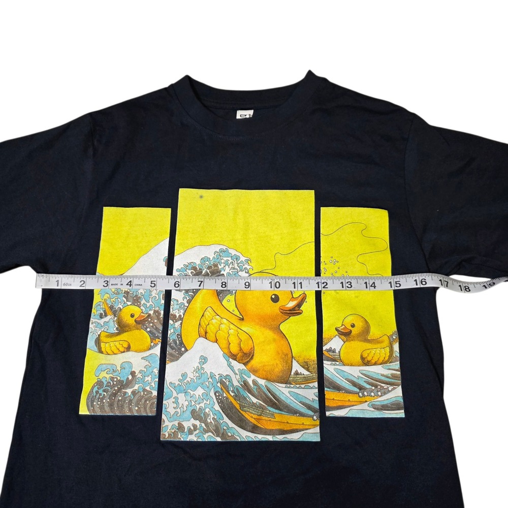 Brisco Rubber Duck Ocean Wave Panel Graphic T Shirt Navy Blue Men Size S NWT - Picture 6 of 8